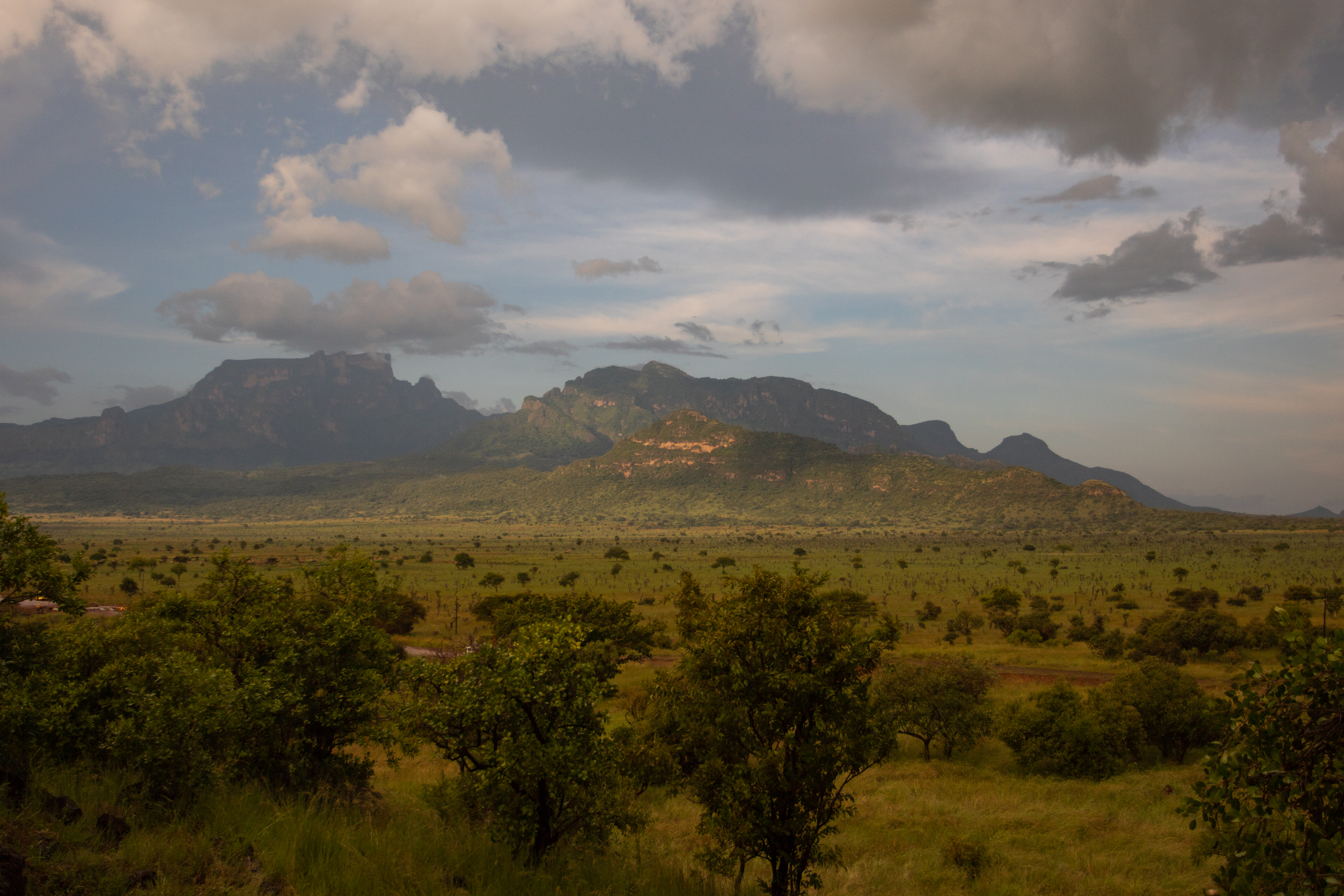 Mount Kadam rising over the Pian Upe savannah